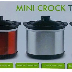 TRU Tru Mini Crock .65-qt. (Graphite) 3-Pack